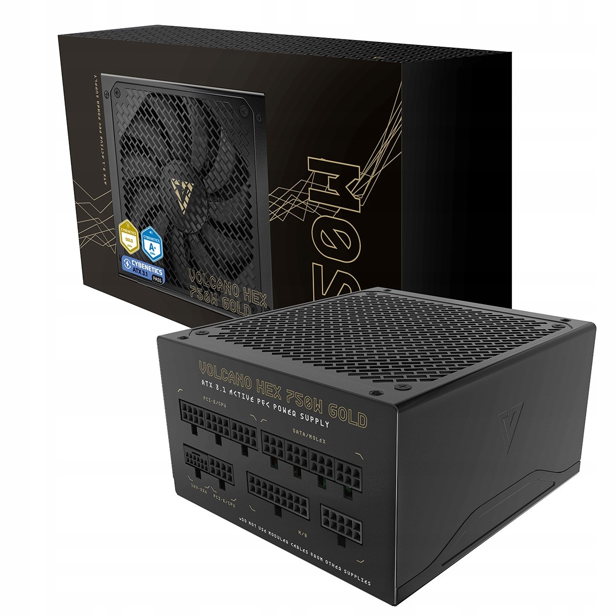 Modecom Počítačový napájací zdroj Volcano Hex 750W Gold Atx 3.1