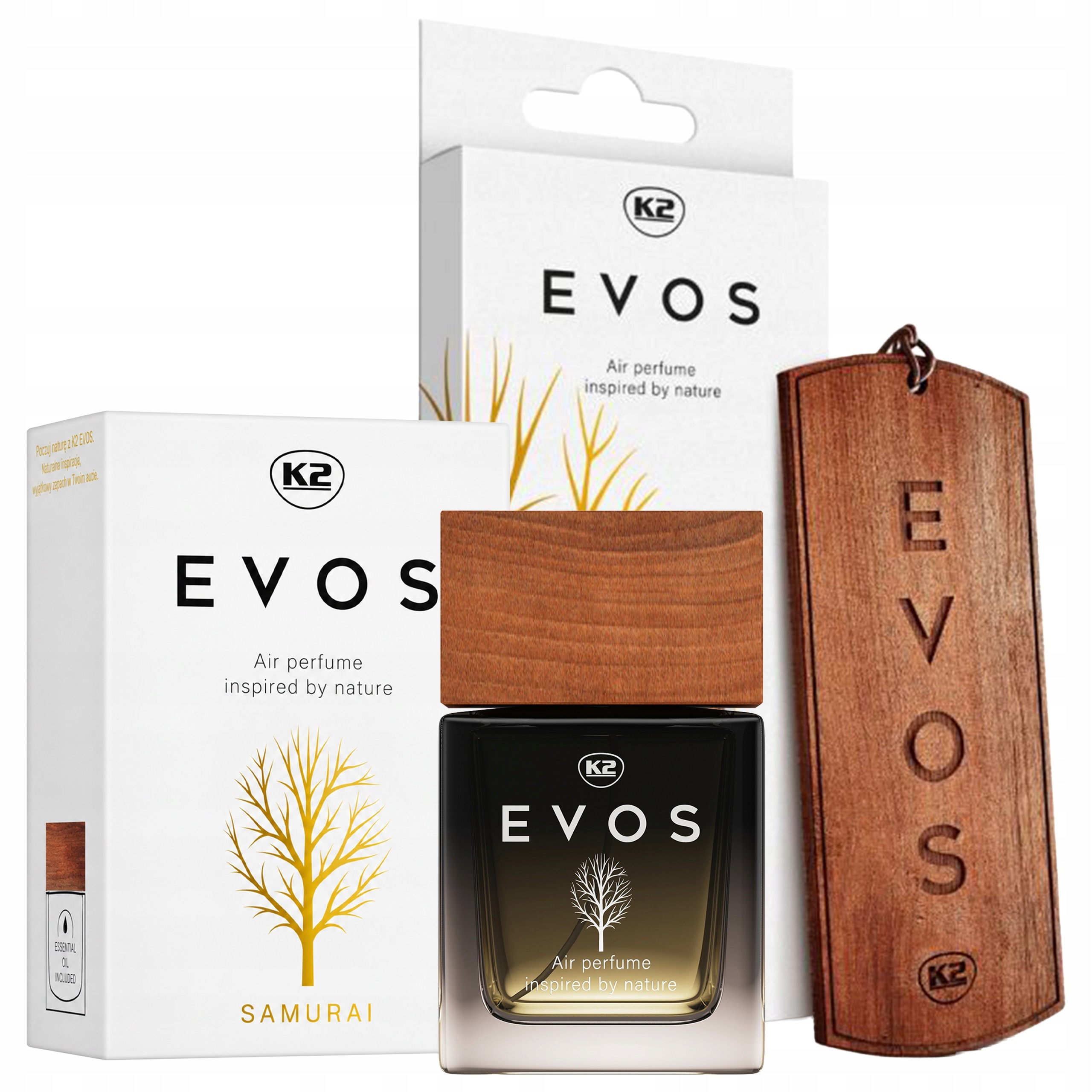 Zapach do samochodu Perfumy Zawieszka zapachowa Zestaw K2 Evos Samurai