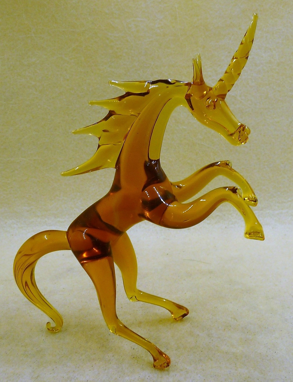 Skleněná figurka Extra Krásný jednorožec Hnědý kůň dárek Fd XL Velká XL