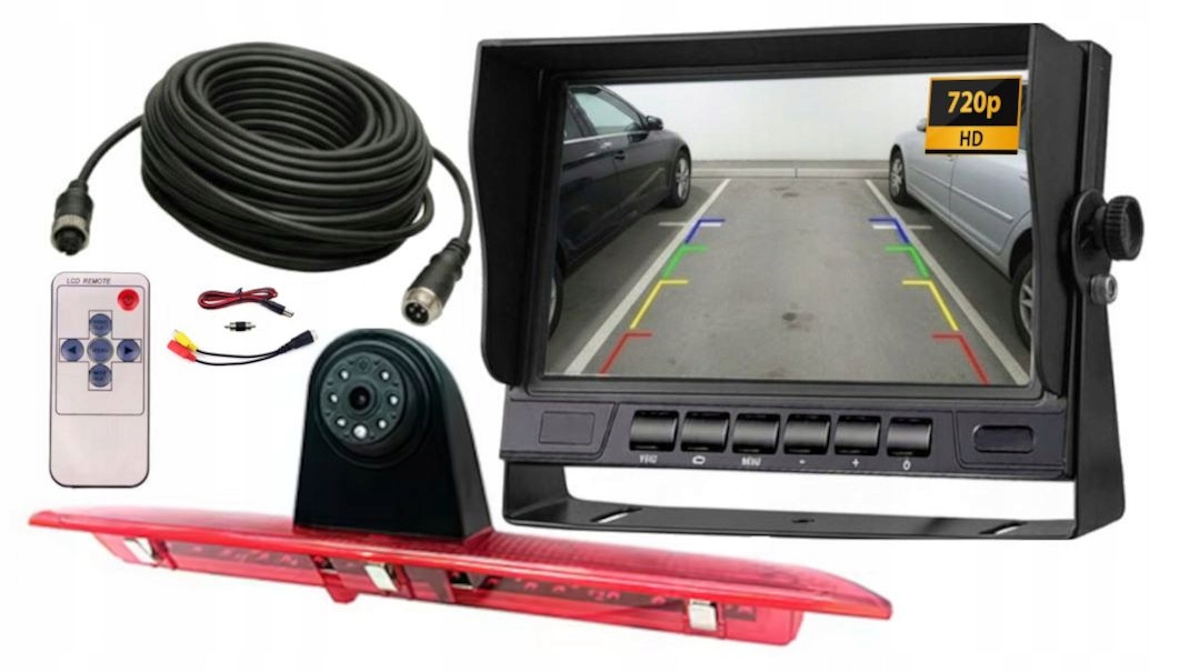 Monitor Cúvacej Kamera Ford Transit 2013-2020 Full Hd 1280x720P Fisheye