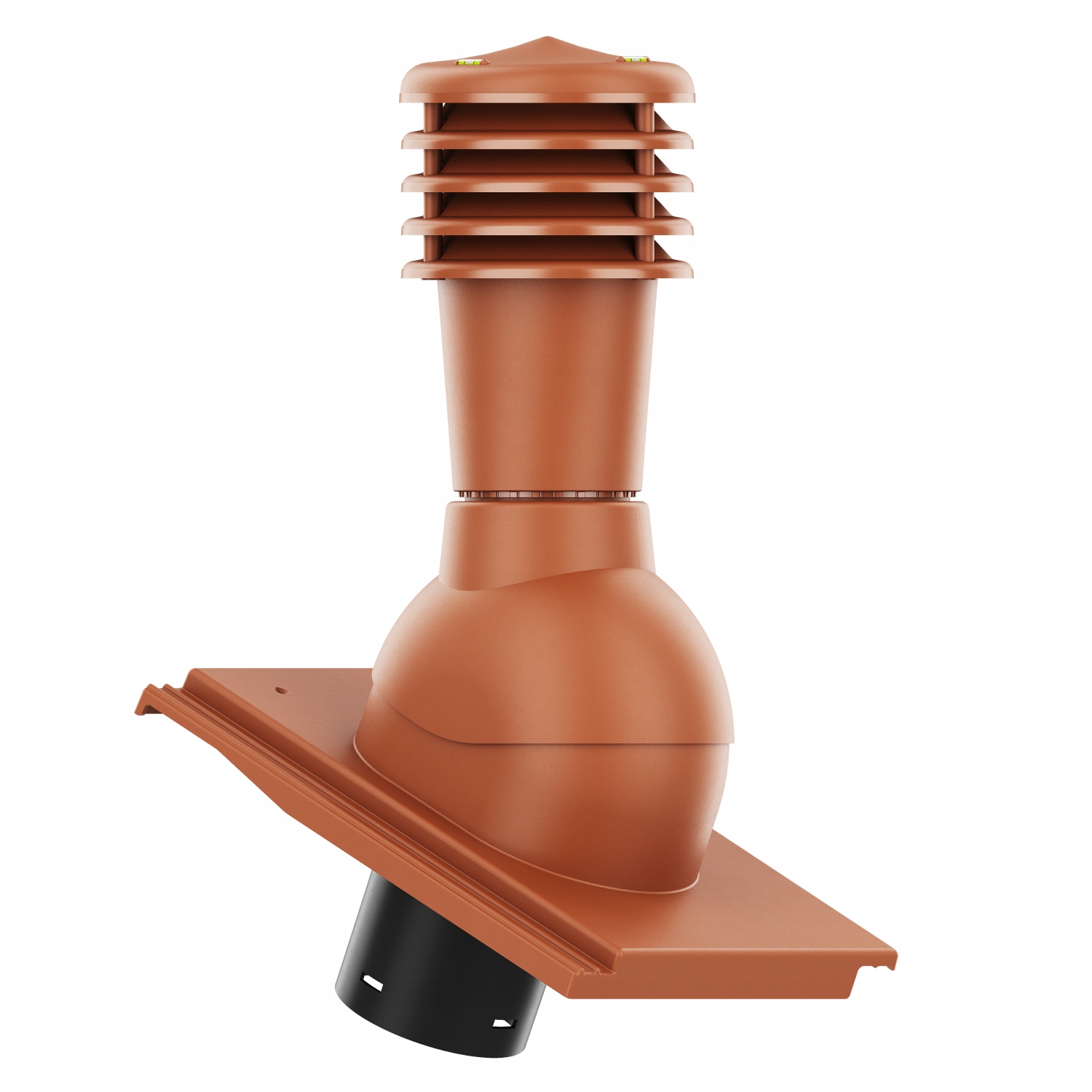 Větrací komín Smart fi125 střešní taška Benders Carisma Cihlová