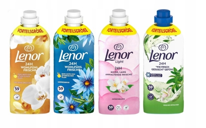 Lenor Perfume Płyn do płukania 1.23L 1230ml zestaw 4 szt De Niemiecki