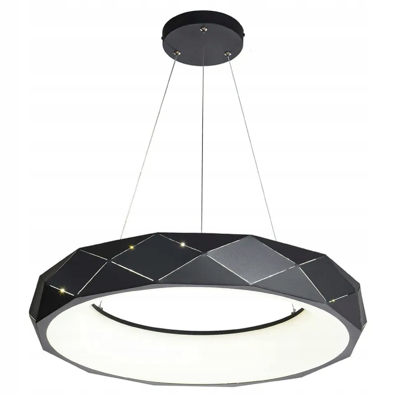 Reus Led lampa wisząca czarna LP-8069/1P Led Bk