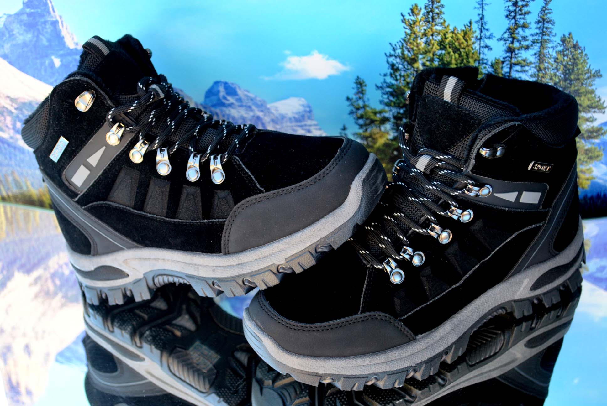 BUTY ZIMOWE OUTDOOR TREKINGI ŚNIEGOWCE TURYSTYCZNE SPORT MŁODZIEŻOWO DAMSKI Marka inna