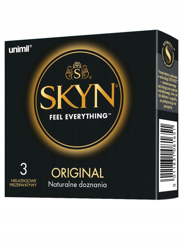 

Prezerwatywy Gumy Bez Lateksu Unimil Skyn Original