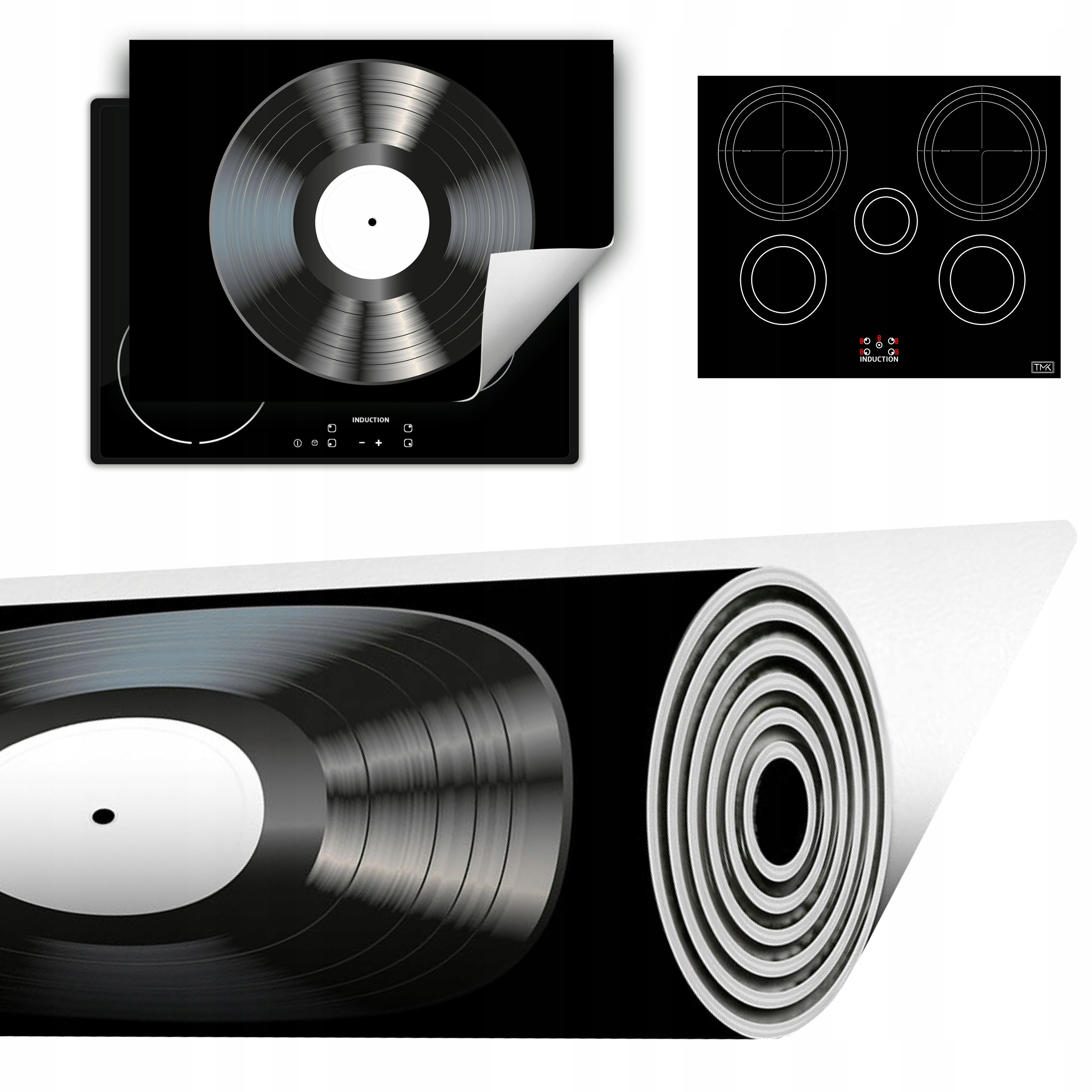 Vinylová Podložka Do Kuchyně Více Místa 70x52 černá vinyl