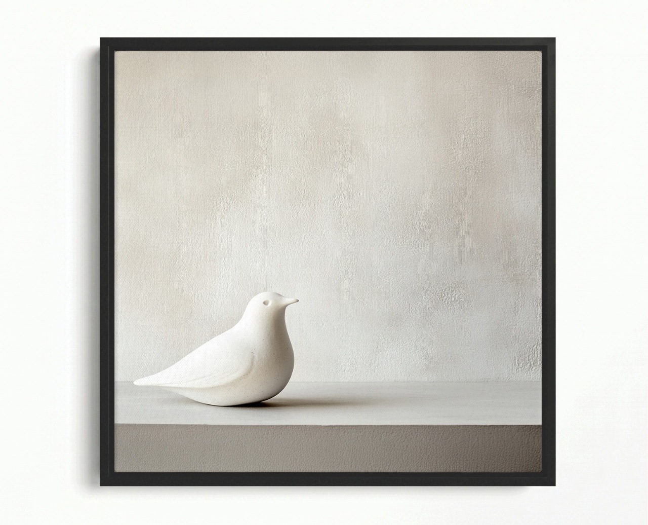 Obraz Rám Americký Box Dekorace Figurka Keramika Porcelán Holub 60x60