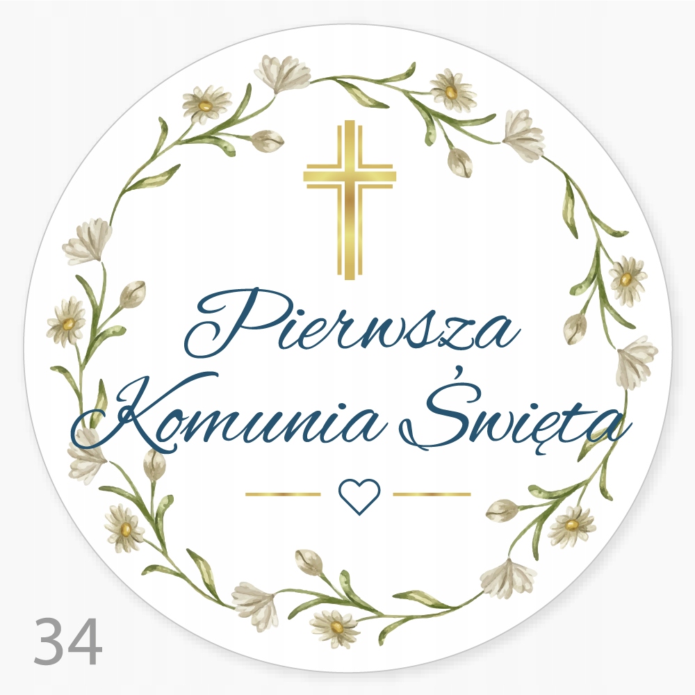 

Naklejki Komunia Święta kwiaciarnia zaproszenie 48