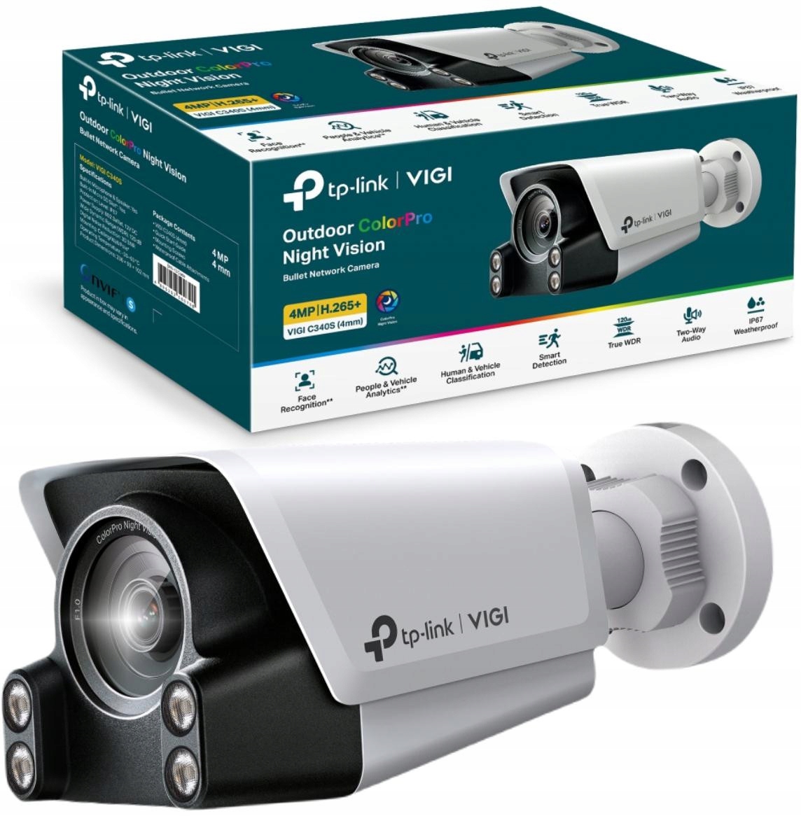 Kamera Tp-link Vigi C340S (4MM) Bullet 4MP IP67