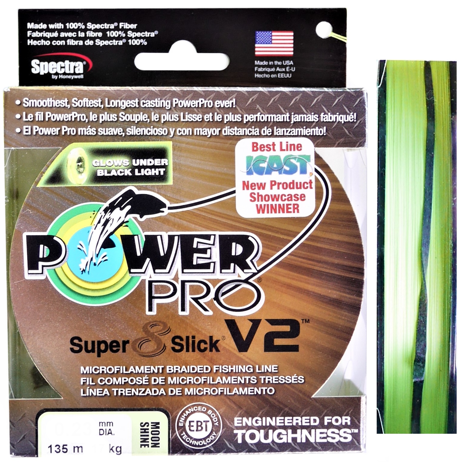 Plecionka Power Pro Moon Shine 0,13mm 135m 8kg. Super8Slick V2