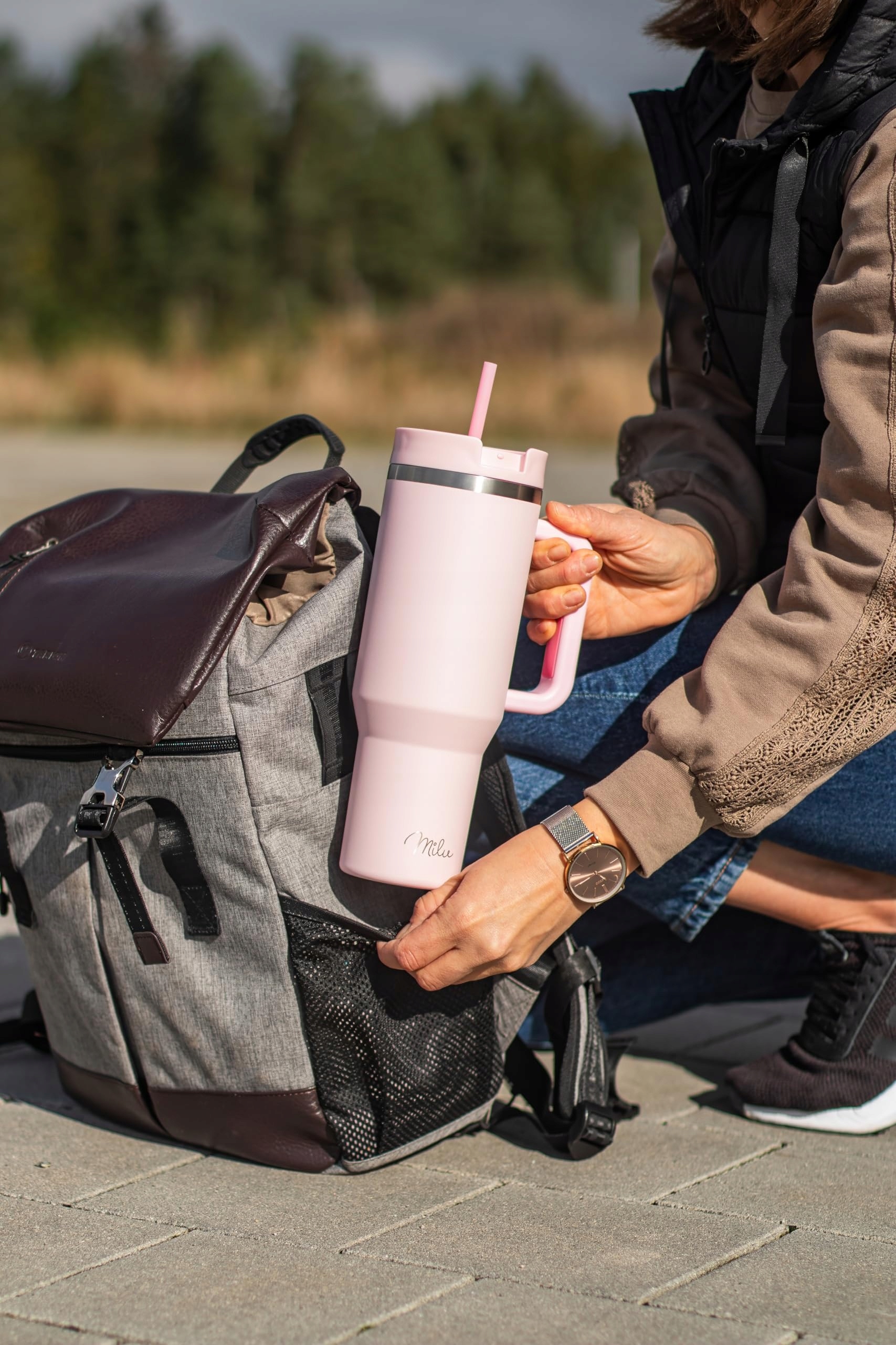 MILU Kubek Termiczny 1,2L Blossom Pink — miniatura 7
