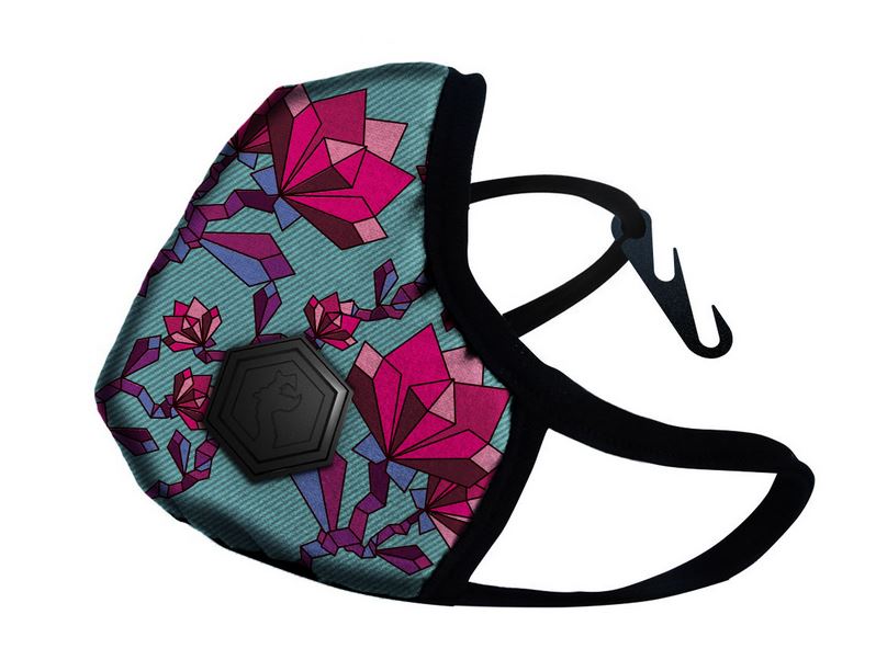 Maska antysmogowa Dragon Casual II rozmiar M Floral Pink