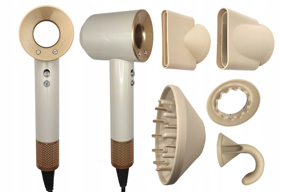 Profesjonalna Suszarka Do Włosów 1600W Ultra 5w1 Jonizacja Końcówki Ecru