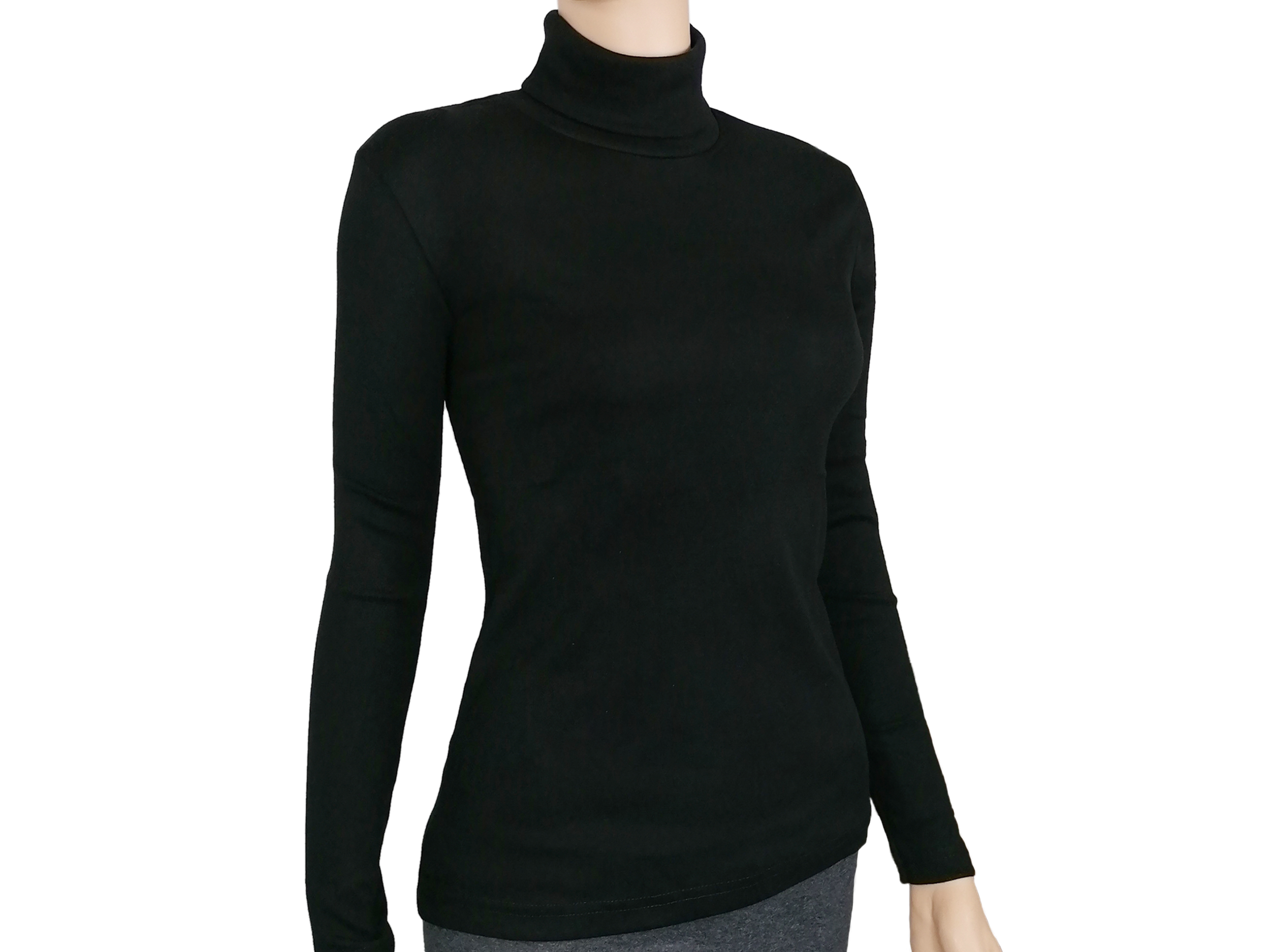 Bawełniany Golf TAI-PAN na długi rękaw czarny XL Kolor czarny