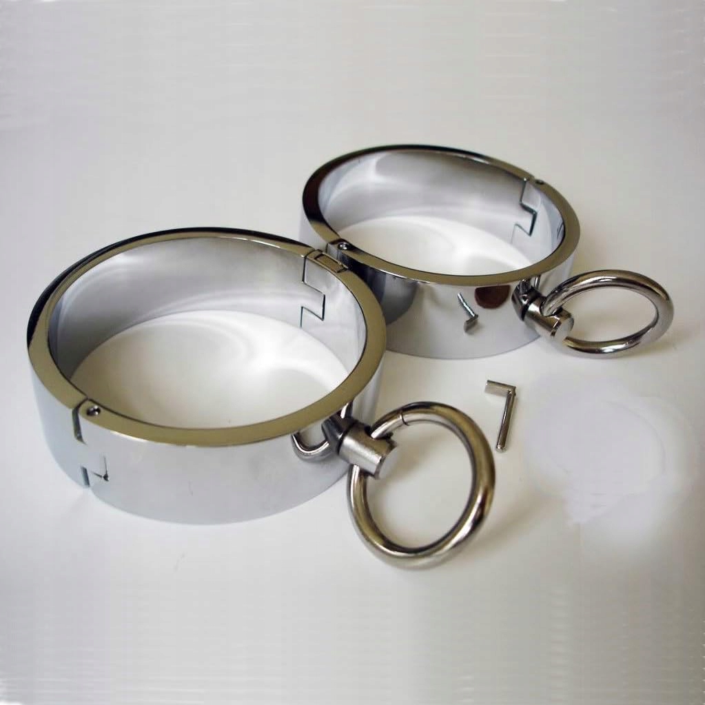 METALL ZESTAW KAJDANKI NA NOGI Z O-RINGIEM DO BONDAGE DLA MĘŻCZYZN I KOBIET — miniatura 6