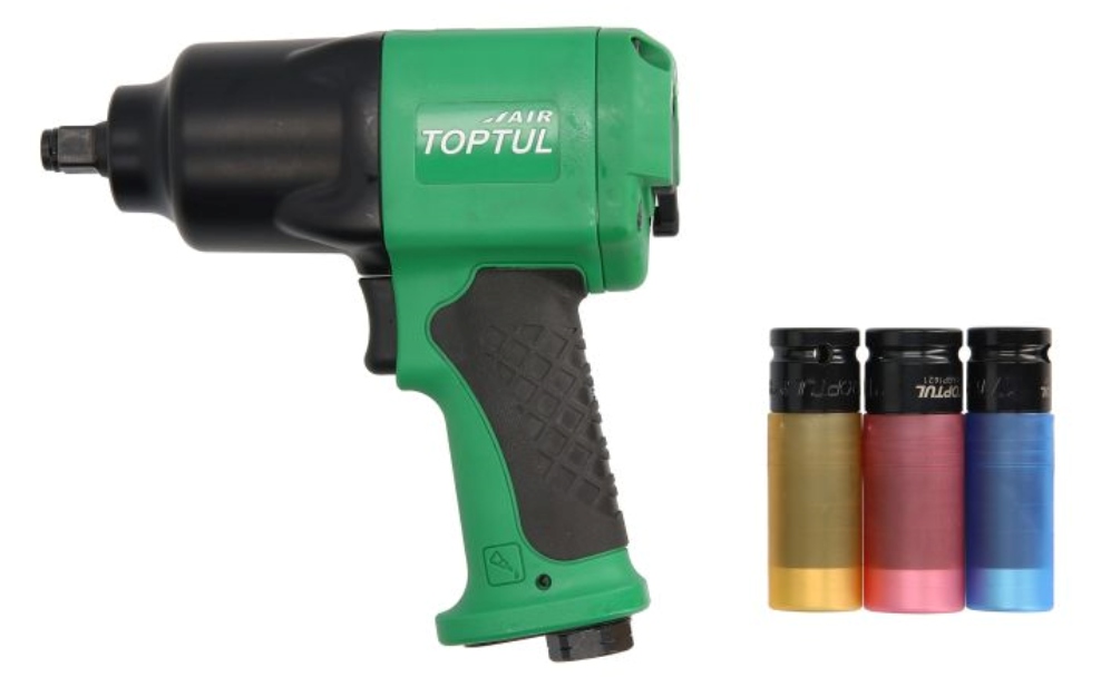 Rázový uťahovák 1/2" 1356 Nm Toptul nástavce