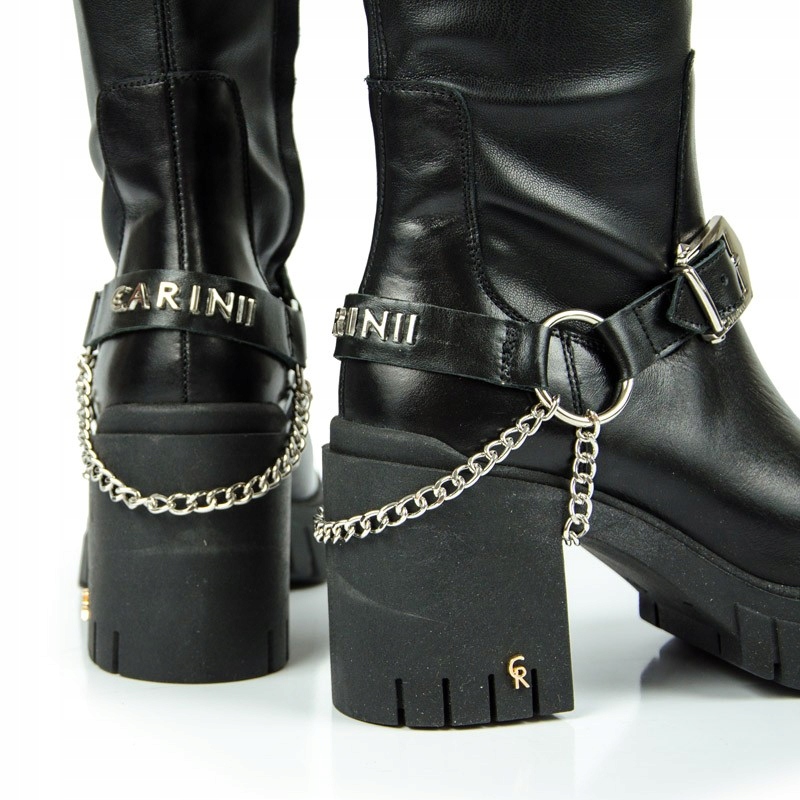 CARINII B8574 TRAPERY KLASYCZNE SKÓRA CZARNE 39 Rozmiar 39