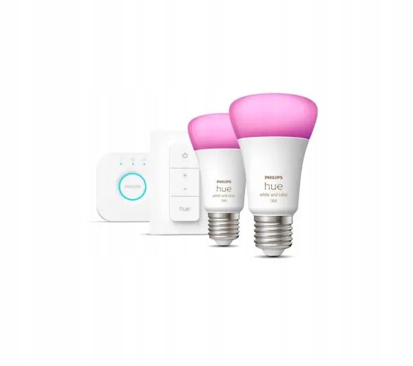 Żarówki Philips Hue White and Colour Ambiance E27 2 szt. Zestaw startowy