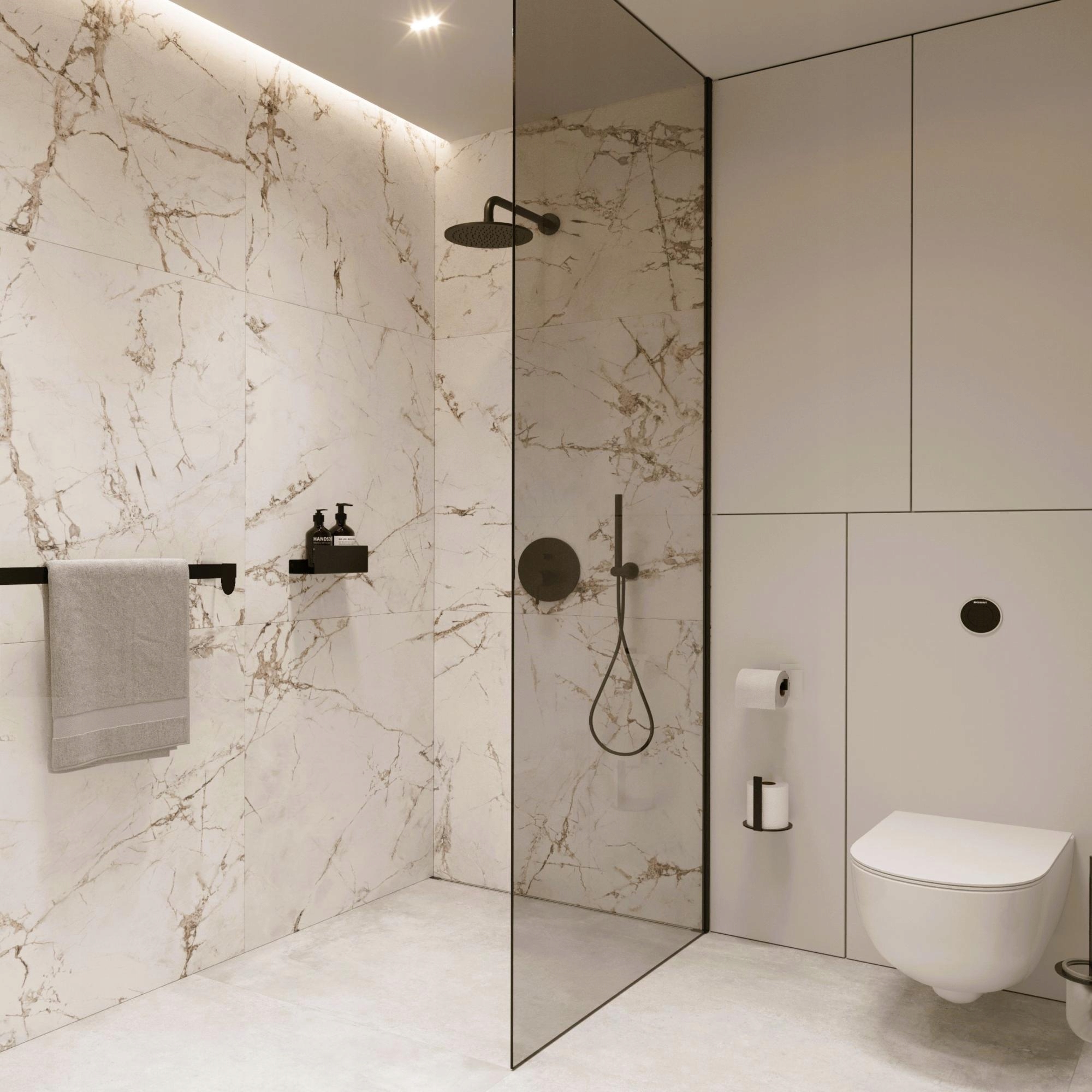 PÓŁKA STALOWA PRYSZNICOWA CZARNA ŁAZIENKOWA WISZĄCA 20 CM + GRATIS BUTELKA Szerokość mebla 40 cm