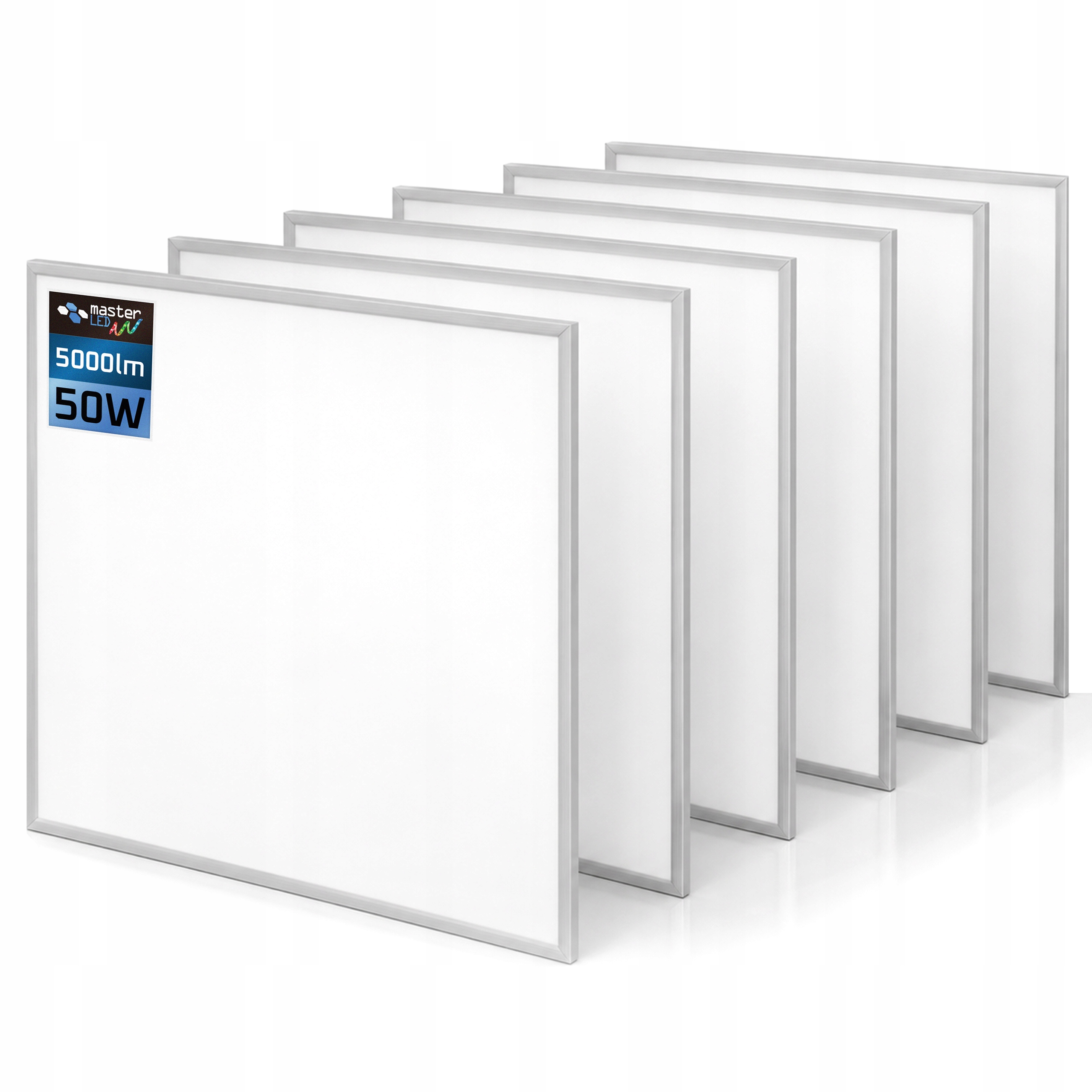 6x stropný panel stropné svietidlo Led lampa 50W kazeta 60x60cm 4000K závesná