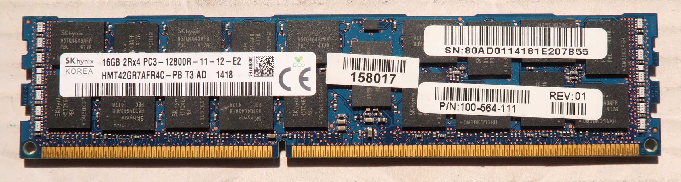 Ram 16Gb Hynix Ddr3 Ecc Reg 1600Mhz 684066-B21