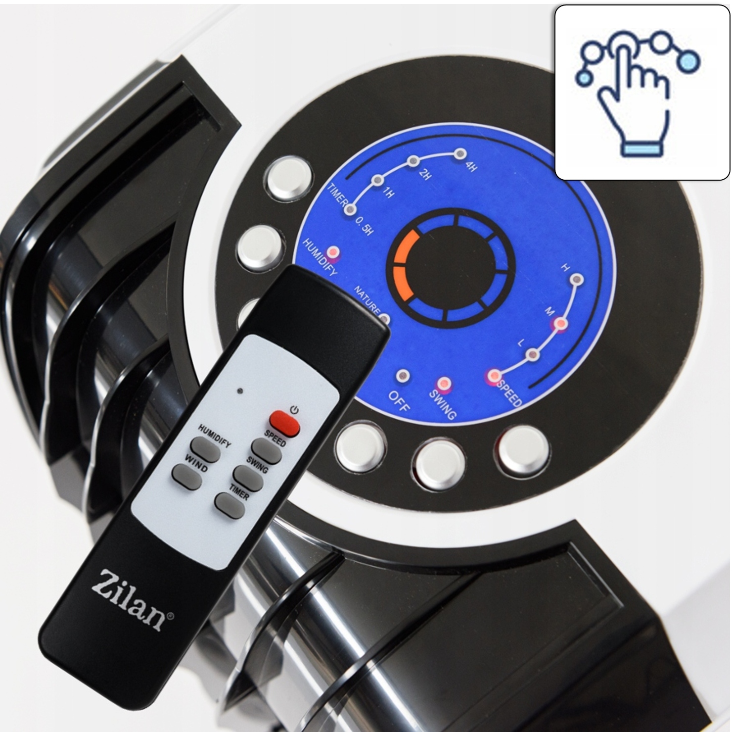 MOCNY KLIMATYZER 4W1 PREMIUM LED 8L+PILOT 60W Sterowanie zdalne