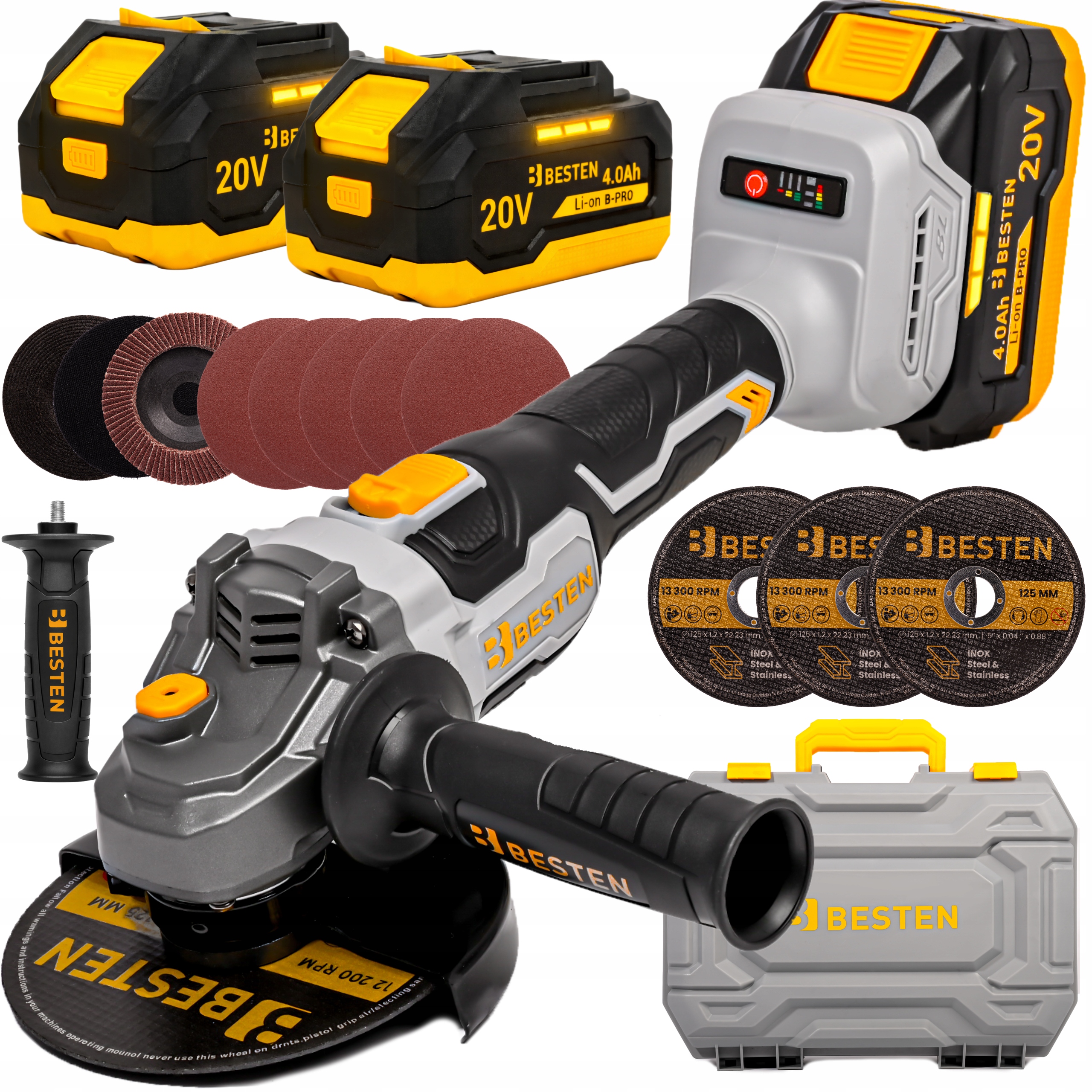 Besten Szlifierka Kątowa Akumulatorowa Bezszczotkowa Kątówka Diax 2XAku 4Ah