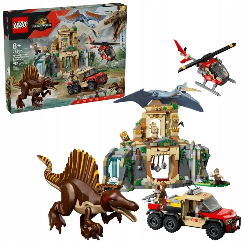 Lego Jurassic World Powietrzna misja z kecalkoatlem i spinozaurem 76976