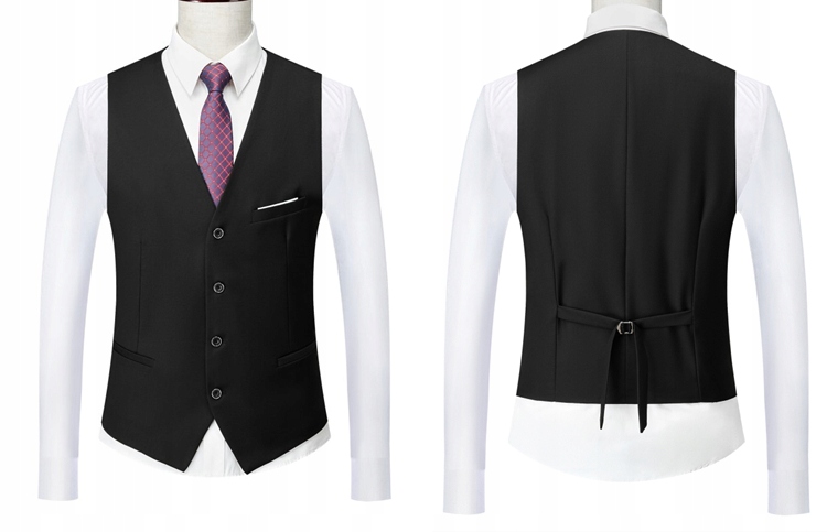 MĘSKI GARNITUR ELEGANCKI JEDNOLITY KOLOR KOMPLET Materiał dominujący poliester