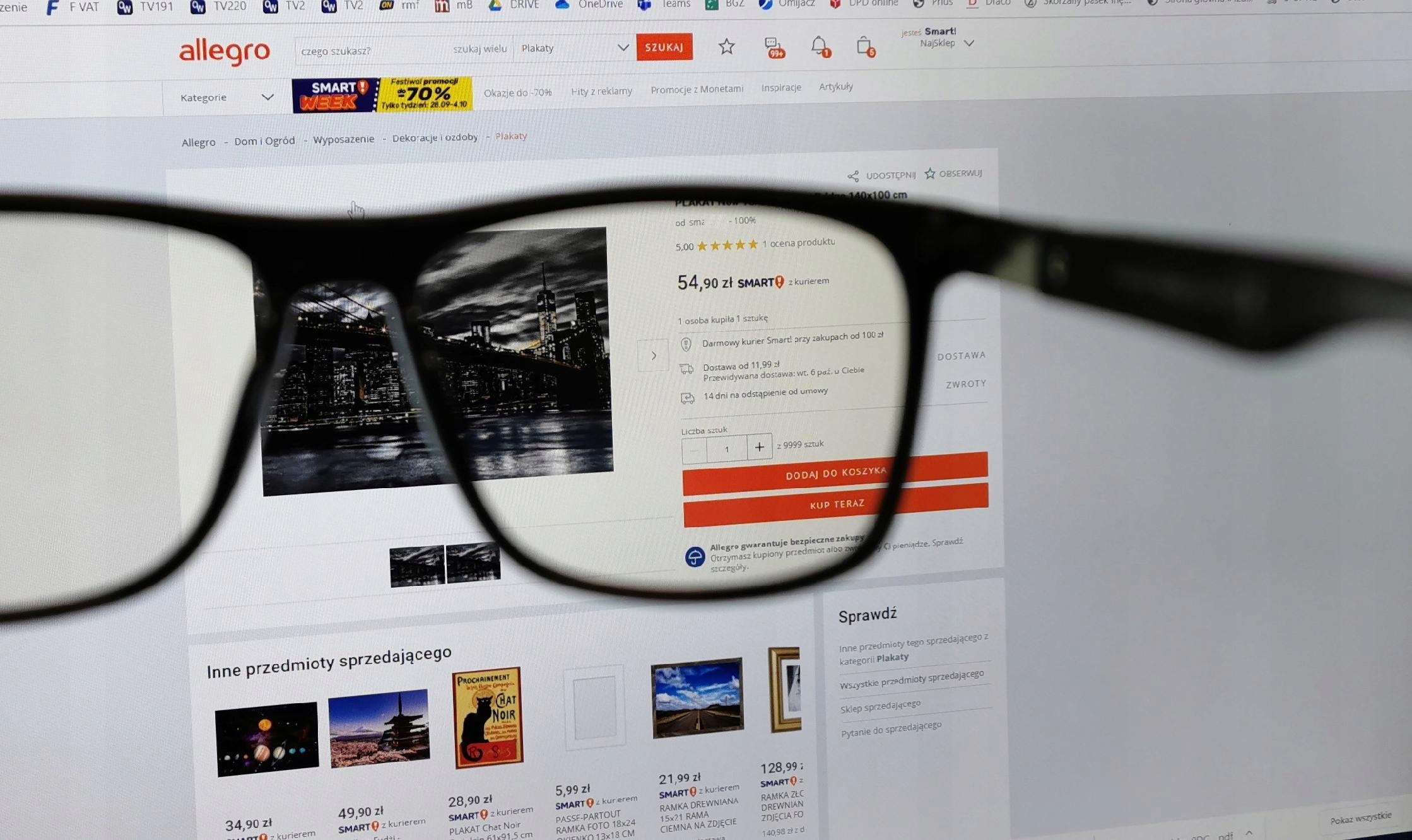 OKULARY DO KOMPUTERA ZERÓWKI FILTR BLUE LIGHT ETUI Fason pilotki (aviatory)