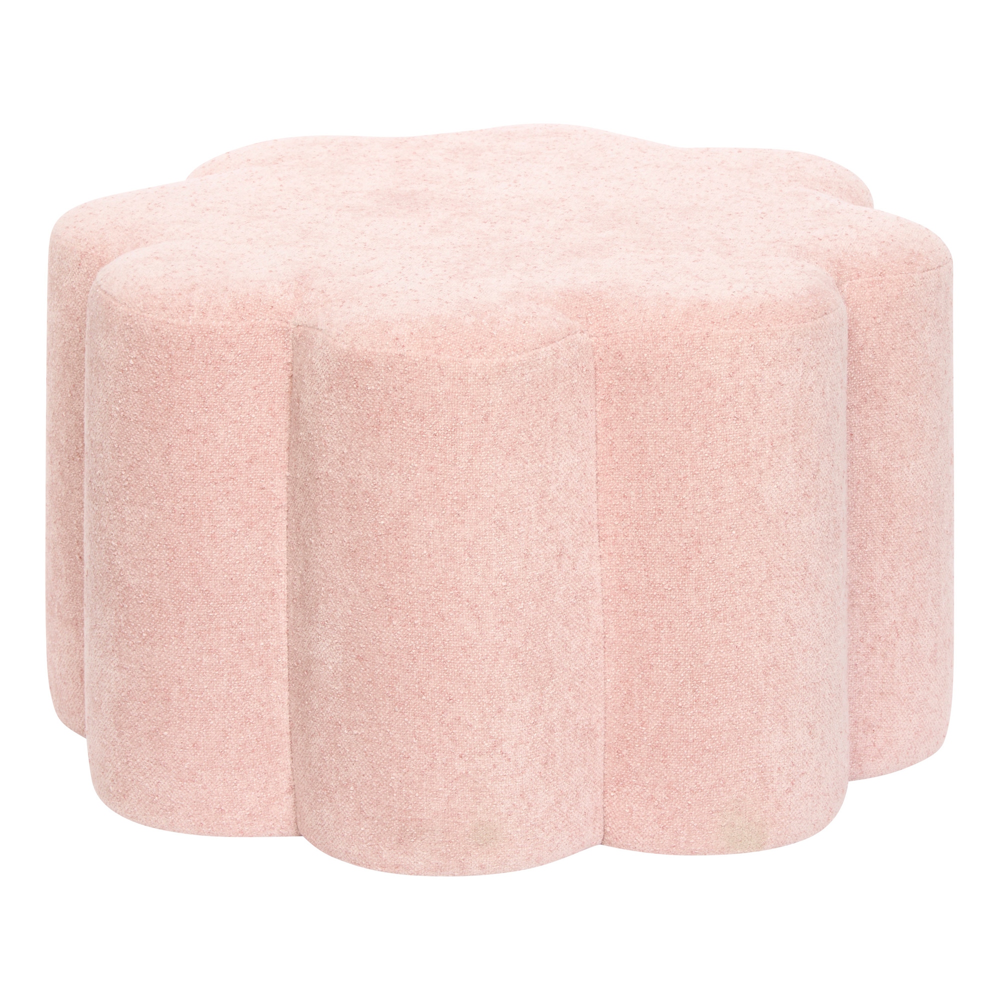 Dekoratívny Puf Fleur Ø 50 CM X 30 CM Ružový Mdf