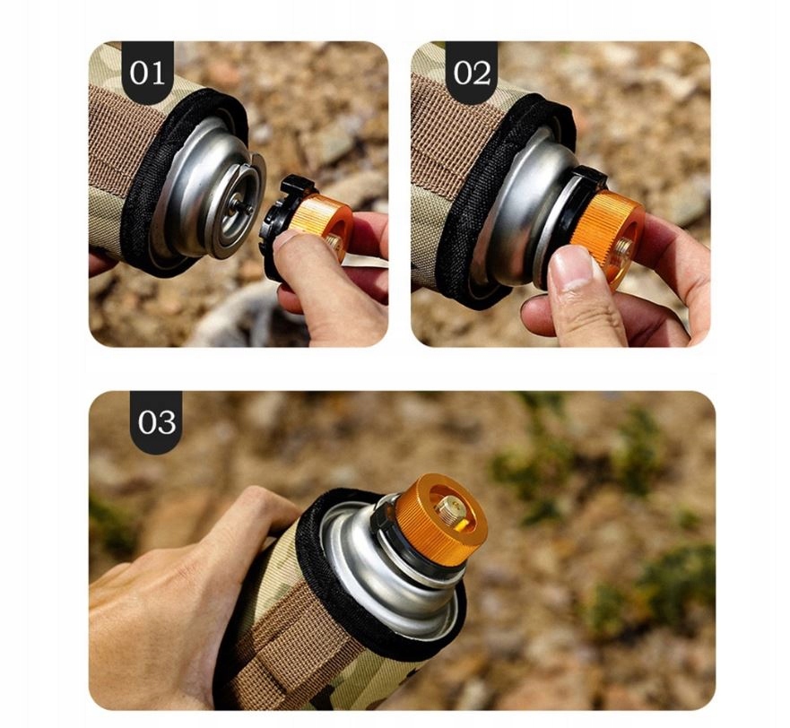 ADAPTER GAZU NABÓJ GAZOWY GWINT KARTUSZ BUTLI 7/16 Rodzaj gazowe nakręcane