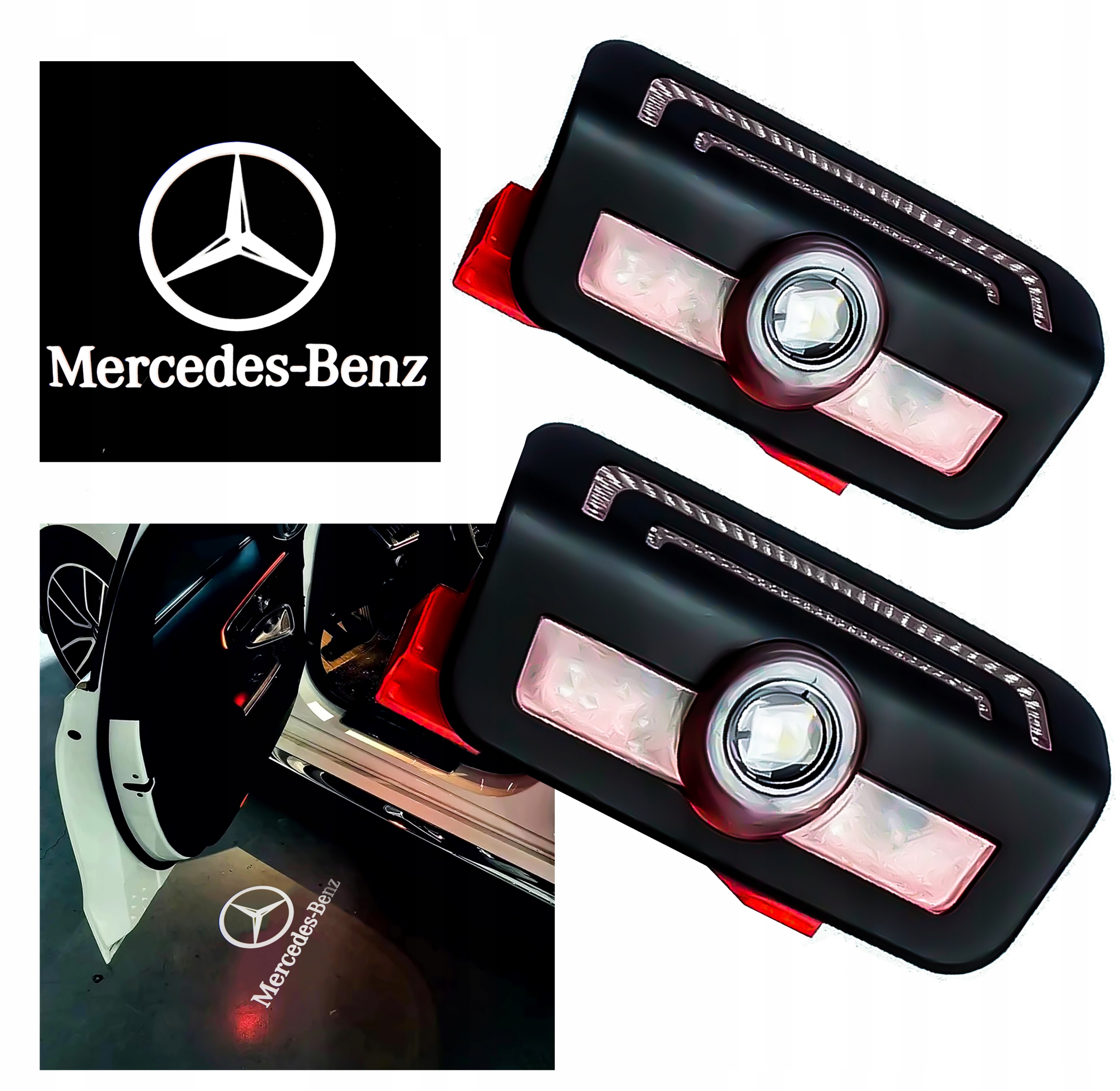 2x Projektor Premium Led Logo Hd+ Mercedes S W223 C W206 E W214 Glc X254 Eq