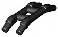 

Lego Black Hinge Train Pantograph Shoe 37494 1szt