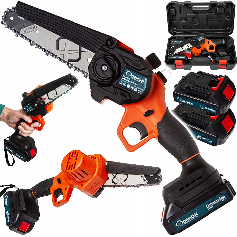 Mini Pilarka Piła Łańcuchowa 6" 15CM Gałęziówka Akumulatorowa 21V 2x Aku