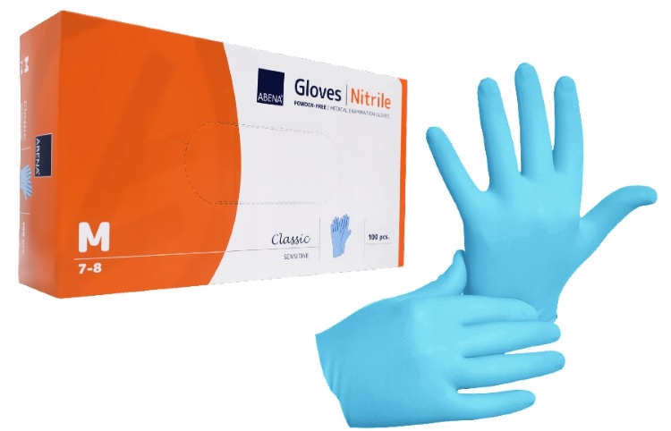 

Abena Rękawice Nitrylowe Niebieskie 'M opak 100szt