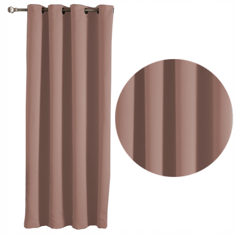 Zatemňovací Závěs 175x245 vys Záclony blackout Bledě Růžová
