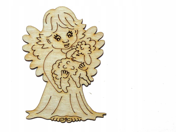 Aniołek z grawerem anioł z barankiem