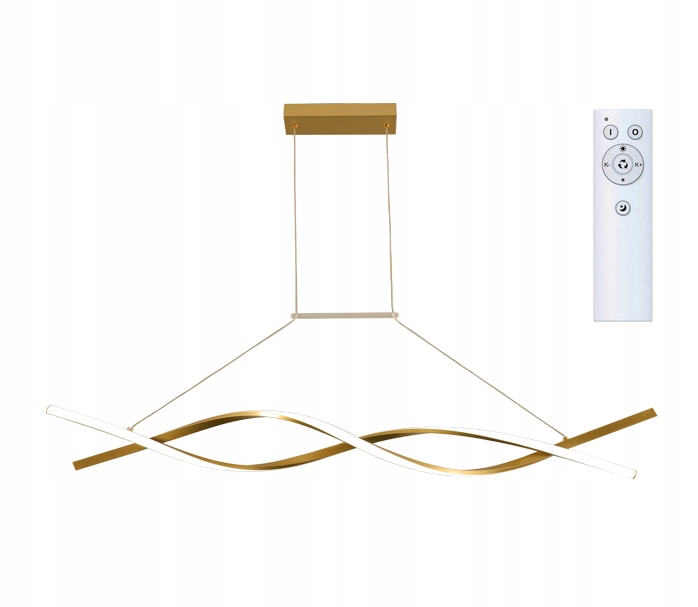 Lampa wisząca Led długa nad stół nowoczesna liniowa 90cm pilot