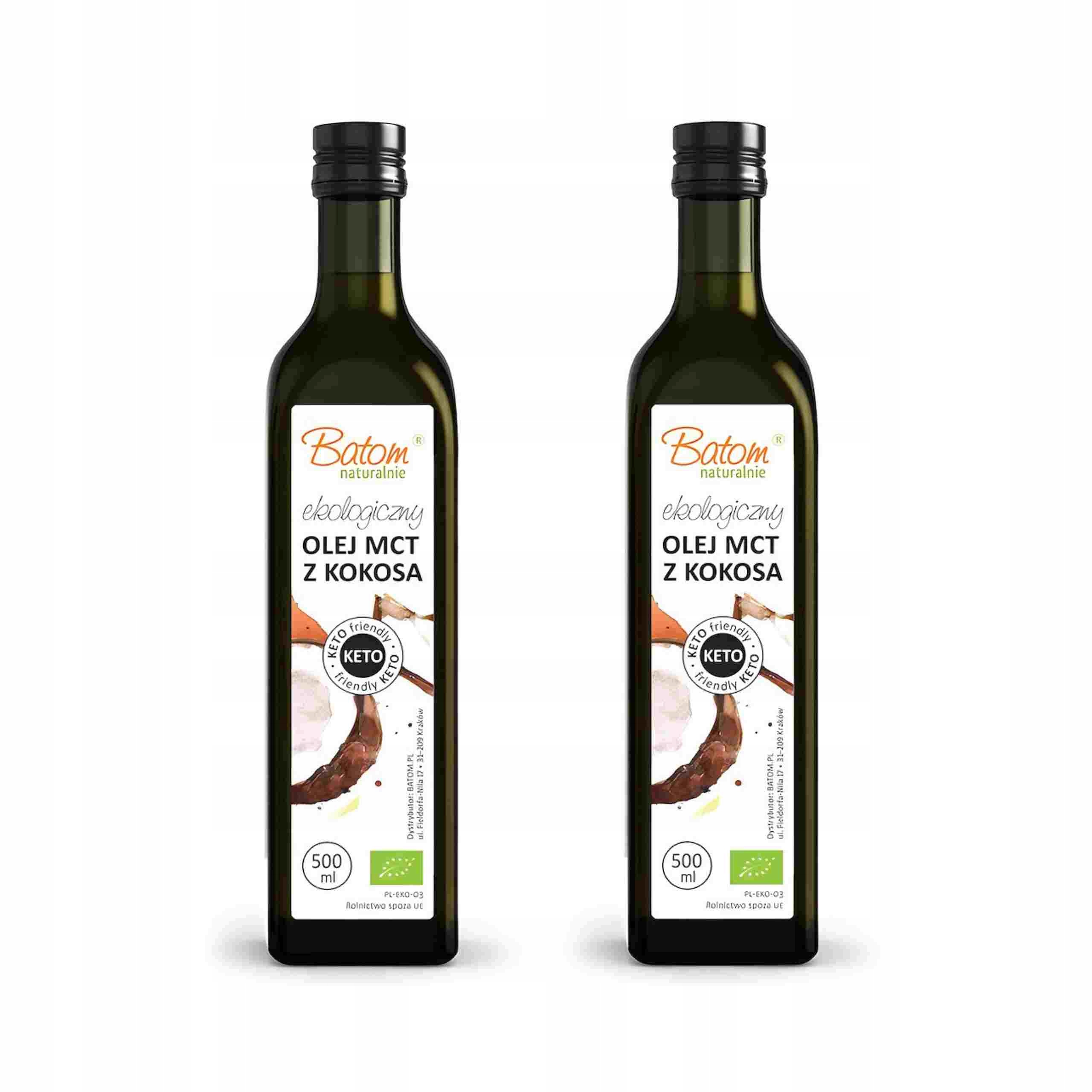 2x Olej Kokosowy Mct Keto Bio 500 ml Batom