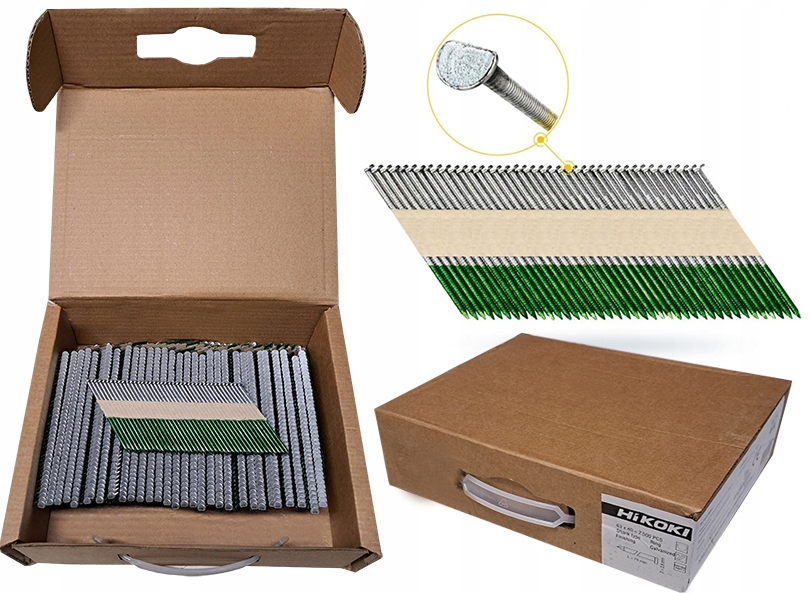 

Gwoździe do gwoździarki 50mm 34° ocynkowane Hikoki