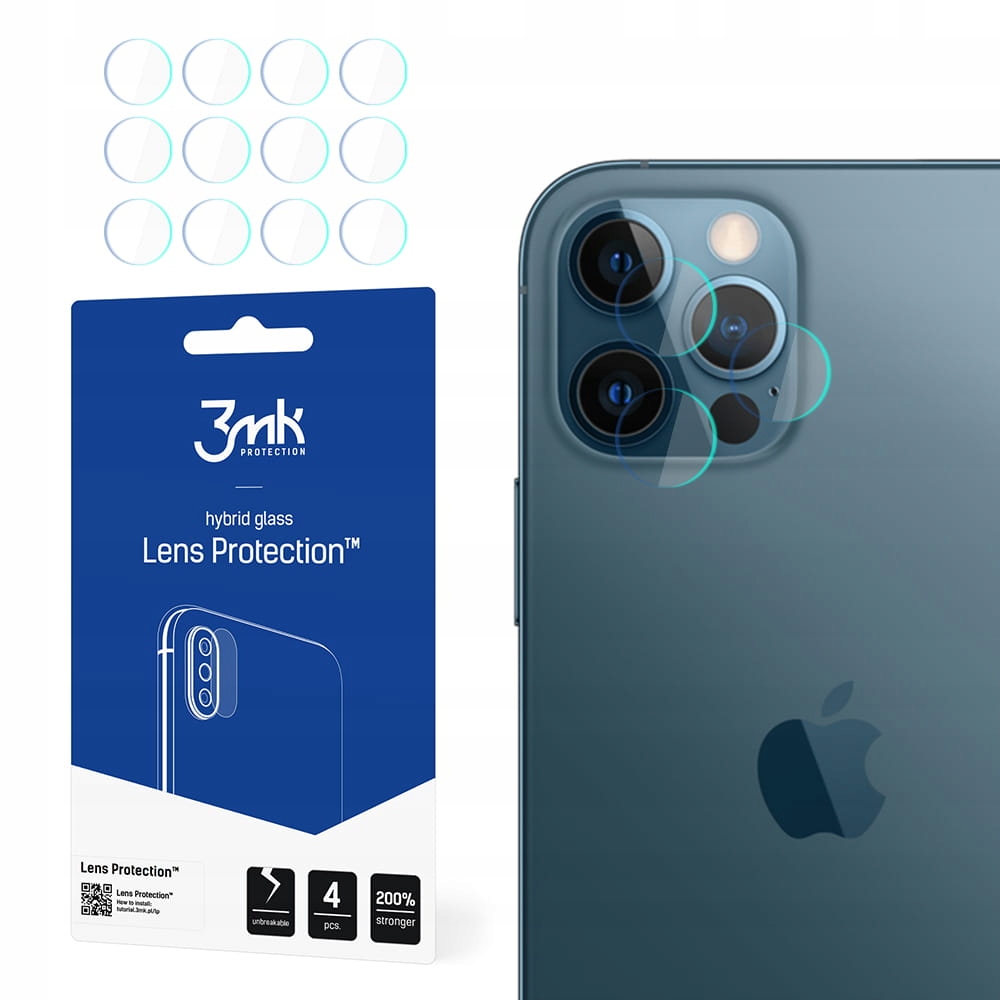 

Szkło hybrydowe na aparat do iPhone 12 Pro 3mk