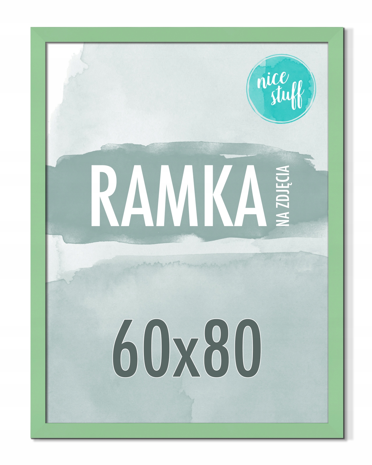 Rámeček 60x80 Rámeček Na Fotografie 80x60 cm Rámečky na fotografie zelená mátová