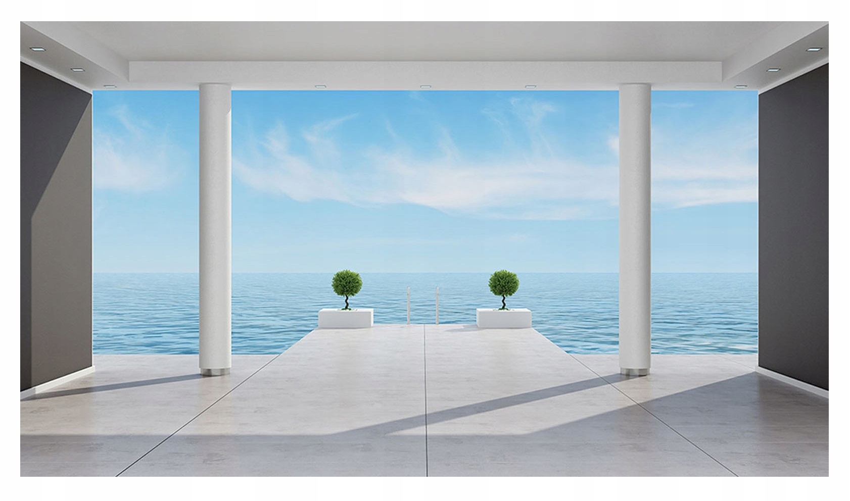 Fototapeta Pohled Z Terasy 3D Moře Terasa 208x146