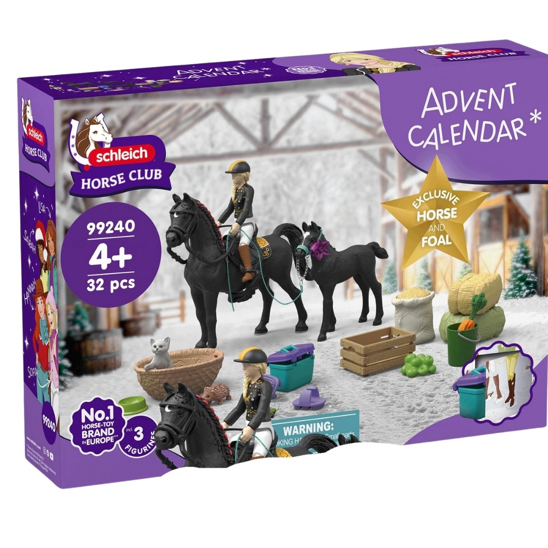Adventní Kalendář 2026 Koně Figurky 32 Dílků 24 Okének Pro Děti 5+