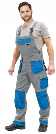Spodnie Ochronne Ogrodniczki Profesjonalne dla Mężczyzn, Szary, Rozmiar 54
