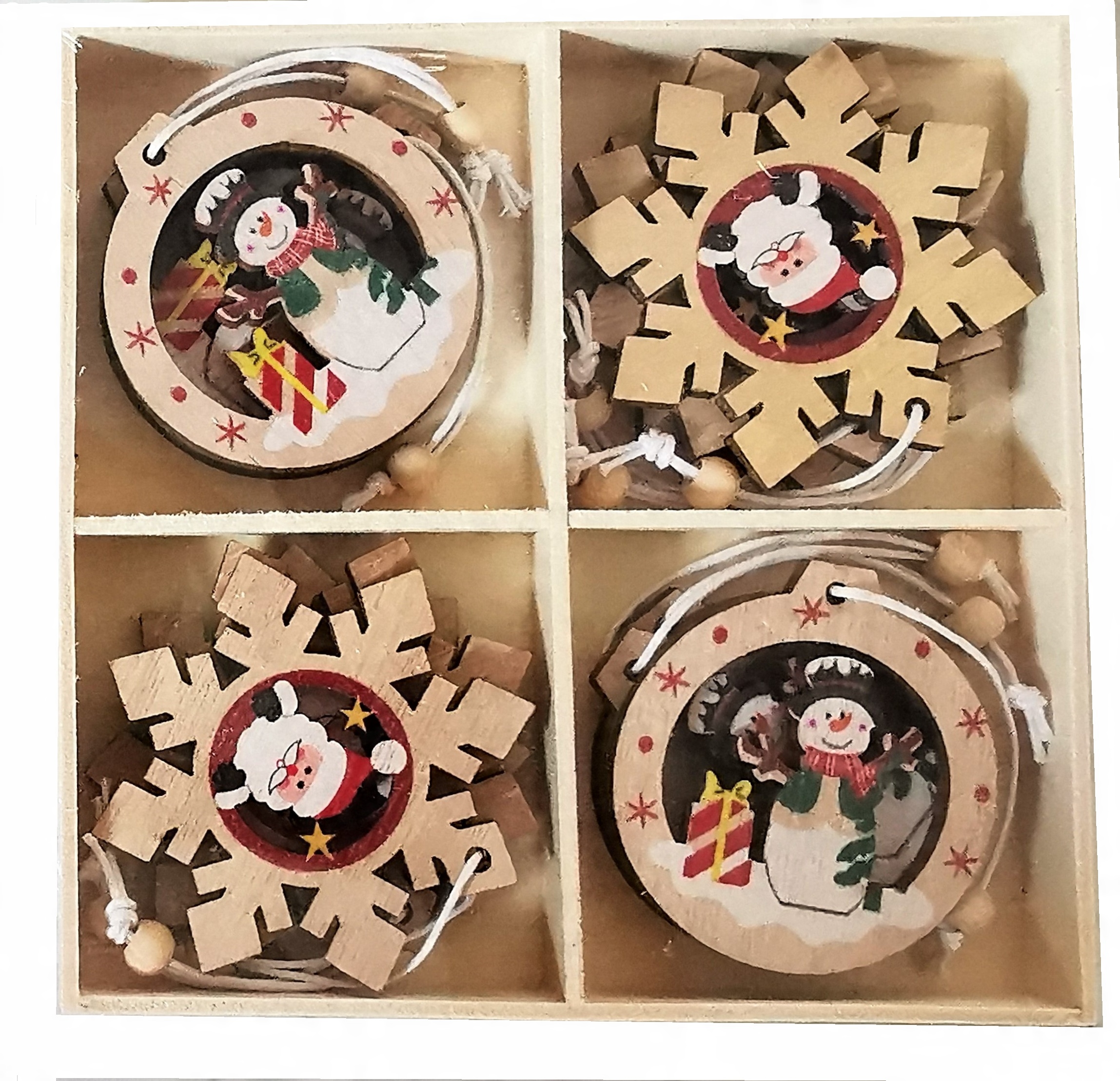 

12 x Zawieszka Choinkowa Świąteczna Mikołaj Bałwan