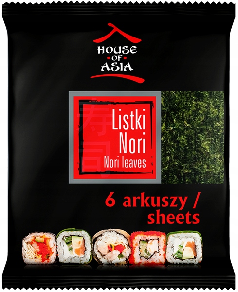 

Algi nori do sushi 6 arkuszy House of Asia