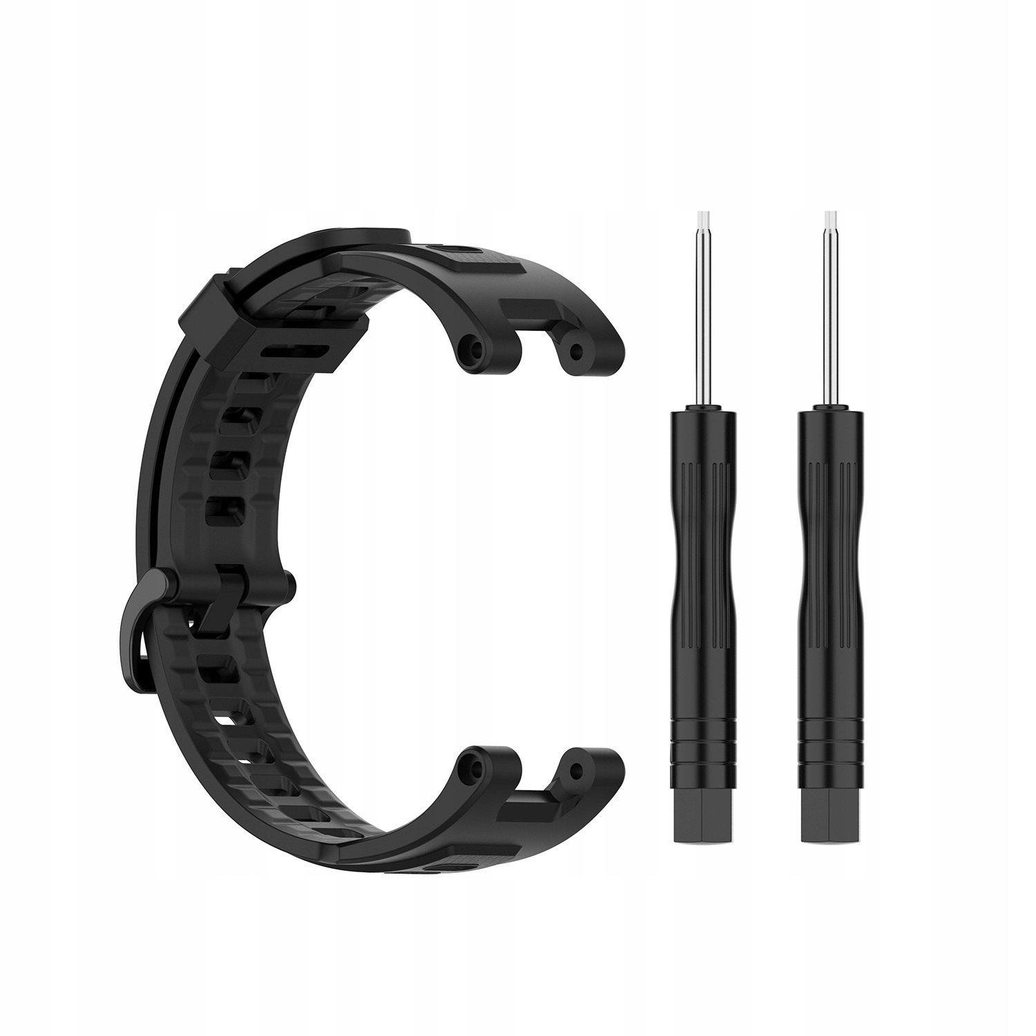 Pasek Silikonowy do Amazfit T-Rex T-Rex Pro Czarna Opaska Metalowa Klamra