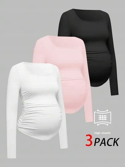 Shein Halenka S Dlouhým Rukávem 3-PACK S06__S